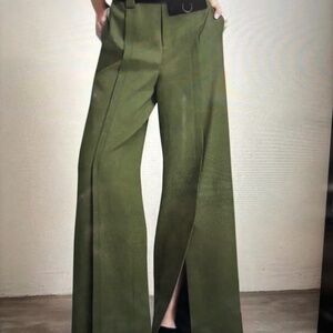 SPLIT HEM WIDE LEG PANT